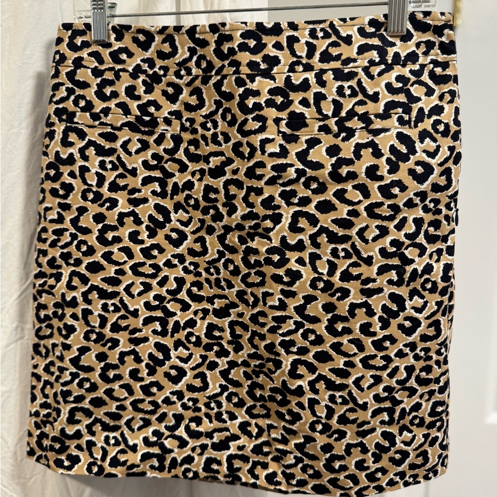Talbots Black and Tan Animal Print Skirt